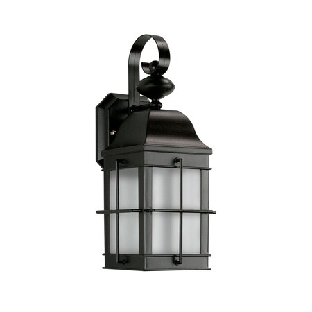 Thomas Essentials 1-Light Outdoor Wall Sconce in Black TG600176
